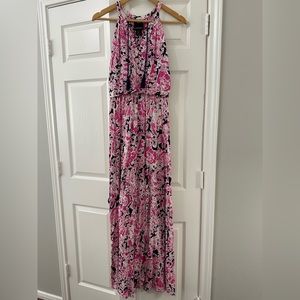 Cynthia Rowley pink & blue maxi dress